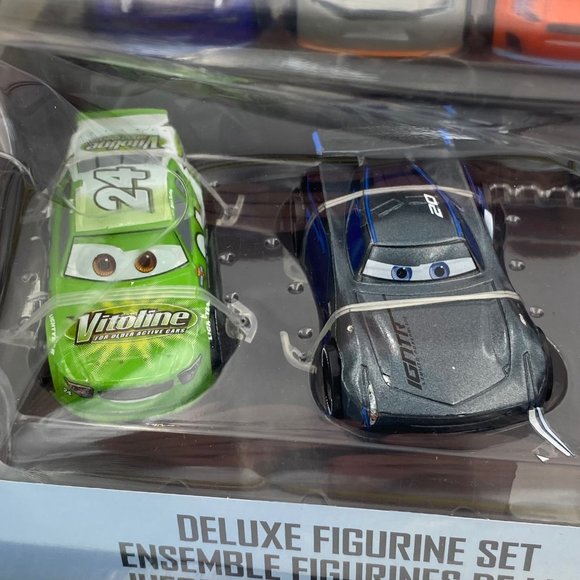 Disney Pixar Cars Deluxe 9 Figurine Set 2021 1/64 w/ Apple Car Package Damaged - Picture 9 of 10